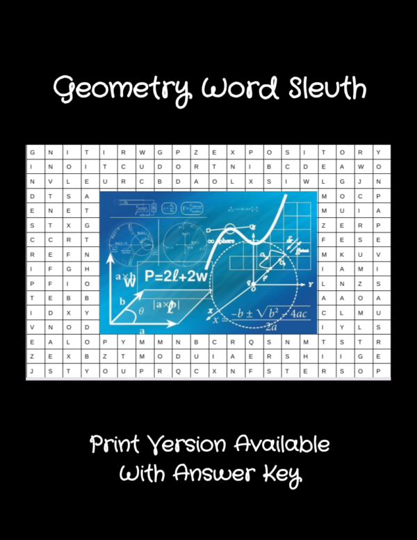 Geometry Word Sleuth