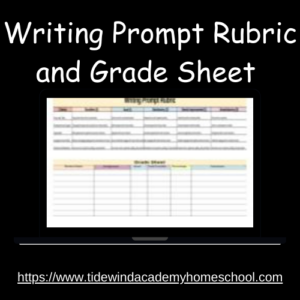 Writing Prompt Rubic & Grade Sheet