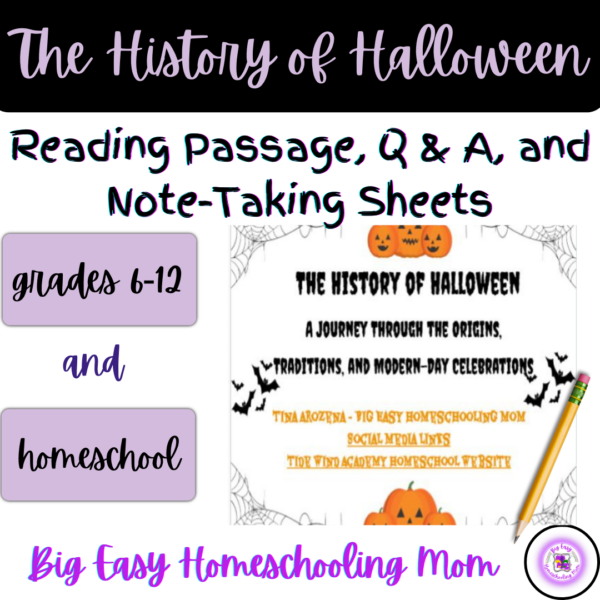The History of Halloween Reading Passage, Q & A, and Note-Taking Sheets