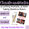 Thumbnail-Cover-50-ChristmasWinter-Writing-Prompts-30-Note-Taking-Sheets-Rubric.