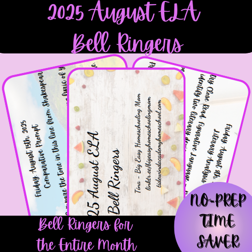 1 -Thumbnail Cover - 2025 August ELA Bell Ringers