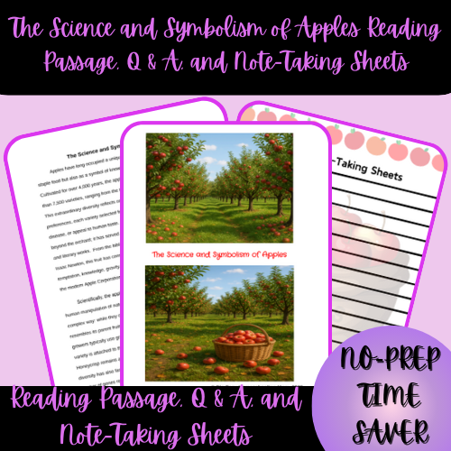 1-Thumbnail-Cover-The-Science-and-Symbolism-of-Apples-Reading-Passage-Q-A-and-Note-Taking-Sheets.png