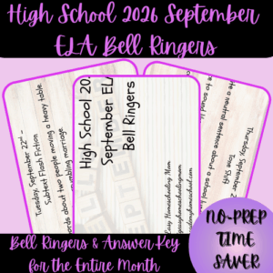 High School 2026 September ELA Bell Ringers.zip